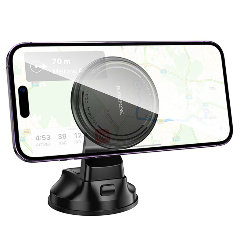 Suport auto magnetic, Borofone Parker, BH136, negru