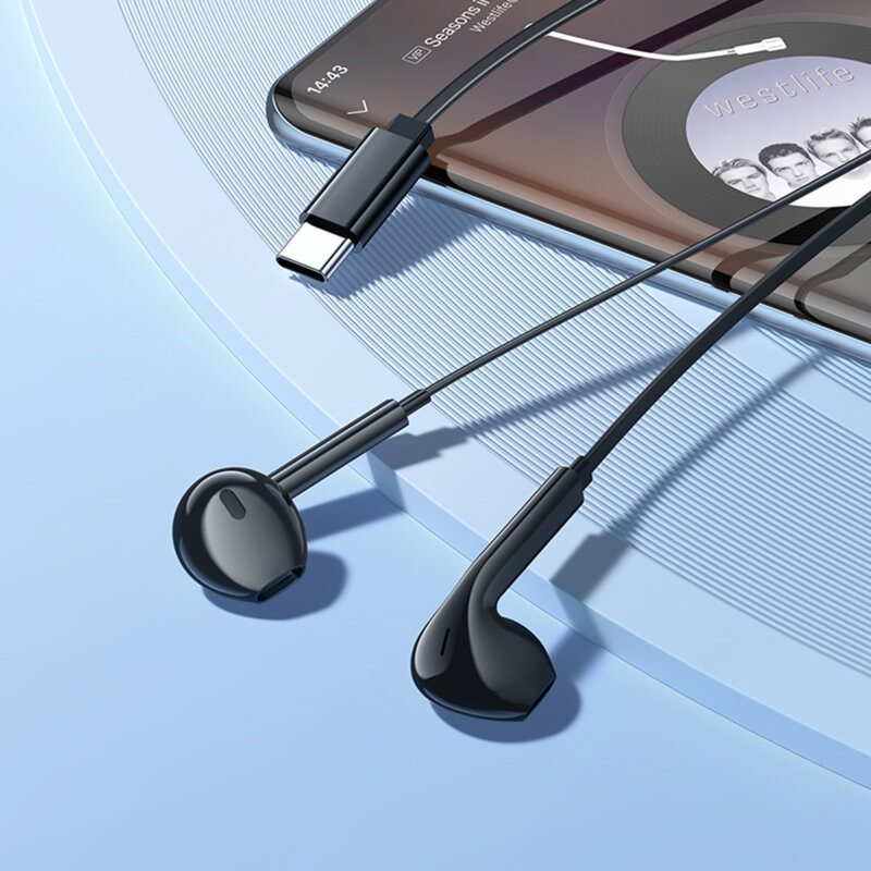 Casti audio cu fir Type-C, Borofone Star, BM99, negru