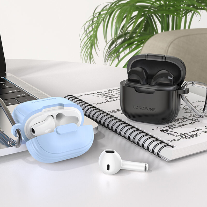 Casti Bluetooth TWS, Borofone Charm, BW29, negru