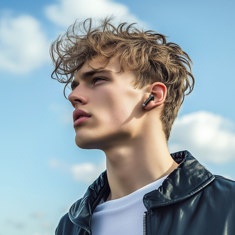 Casti Bluetooth 5.4, TWS, Borofone Deep Rhyme, BW88, negru