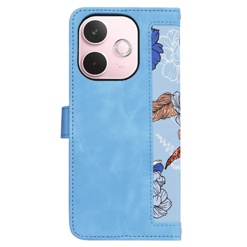 Husa personalizata fete Oppo A5 Pro 5G Techsuit FlipCraft, bleu