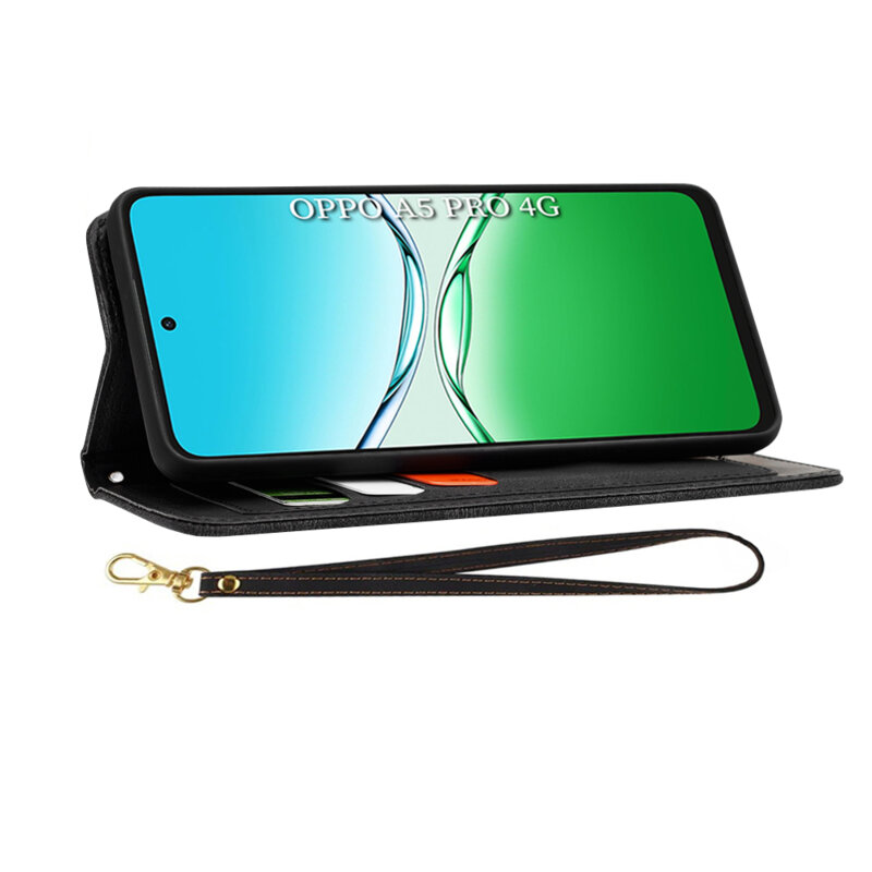 Husa personalizata fete Oppo A5 Pro 4G Techsuit FlipCraft, negru