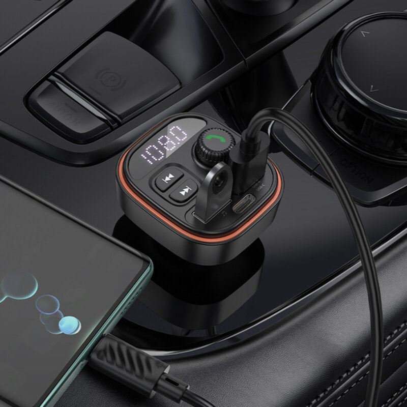 Modulator auto FM, incarcator masina Borofone Heroic, BC59