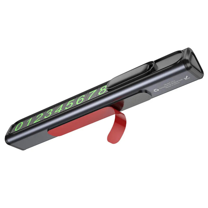 Suport numar telefon auto pentru bord Borofone Ronny, negru, FC3