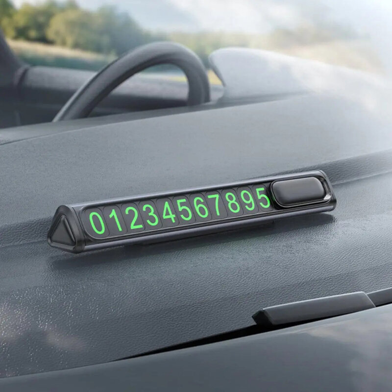 Suport numar telefon auto pentru bord Borofone Ronny, negru, FC3