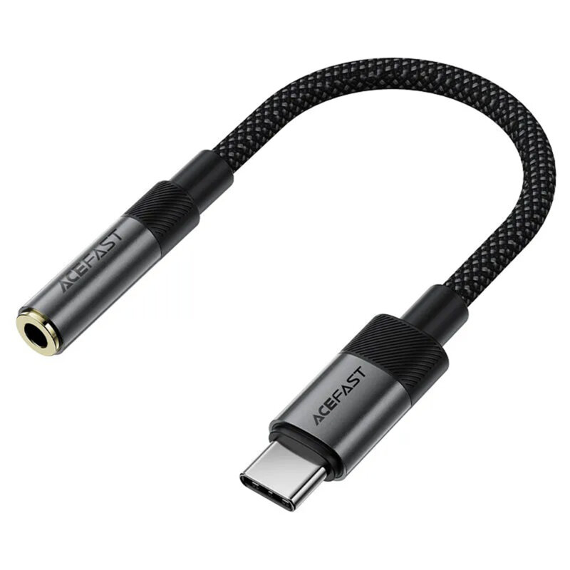 Adaptor audio, convertor USB-C, Jack 3.5mm Acefast, 15cm, J12
