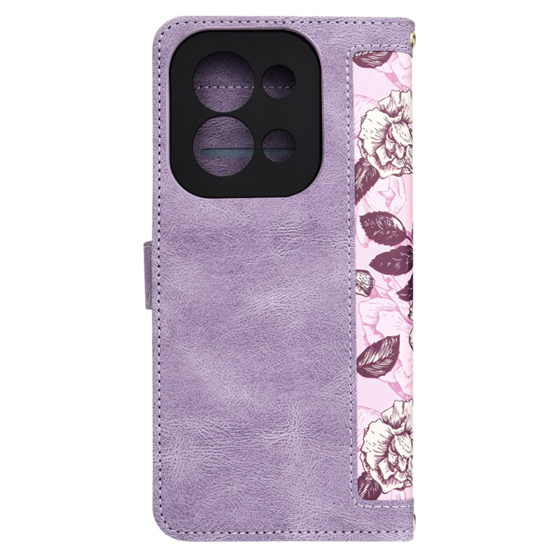 Husa personalizata fete Xiaomi Redmi 15C 5G Techsuit FlipCraft, mov
