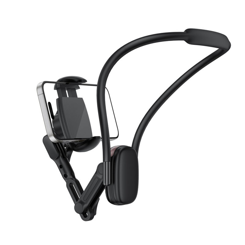 Suport telefon, GoPro pentru gat cu clips Acefast E33, negru