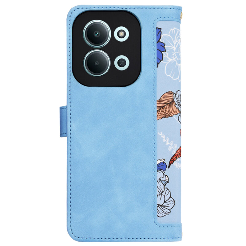 Husa personalizata fete Xiaomi Redmi 15C 4G Techsuit FlipCraft, bleu