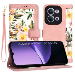 Husa personalizata fete Xiaomi Redmi 15C 5G Techsuit FlipCraft, roz