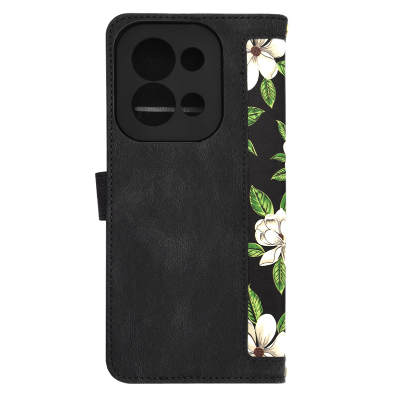 Husa personalizata fete Xiaomi Redmi 15C 4G Techsuit FlipCraft, negru