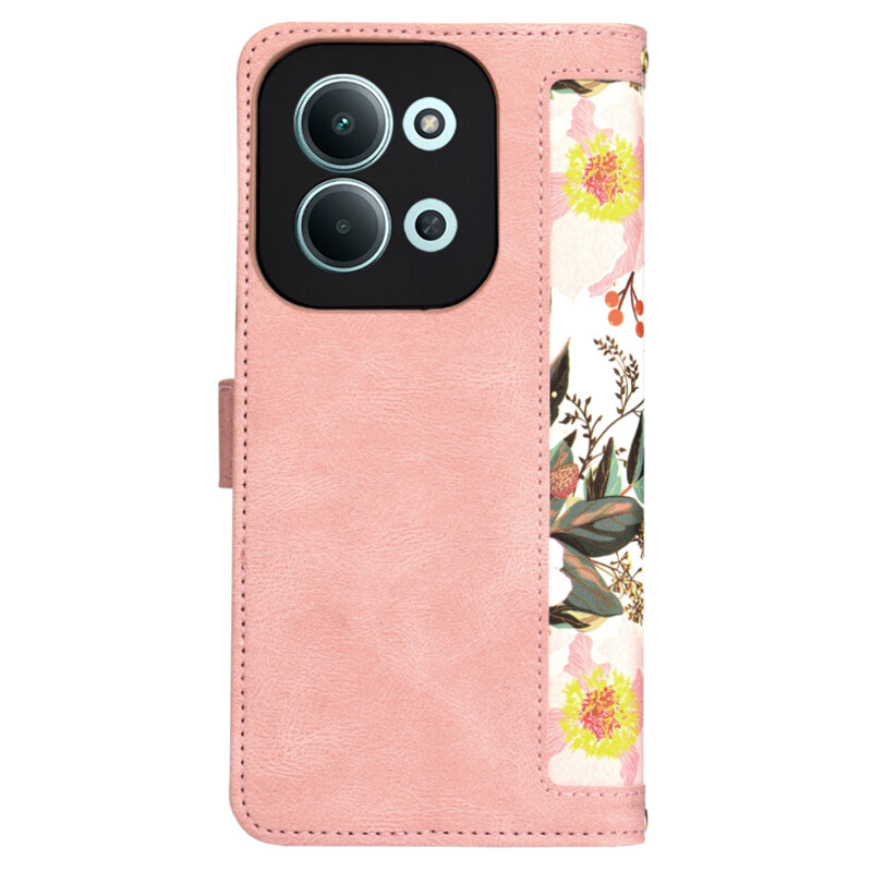 Husa personalizata fete Xiaomi Redmi 15C 4G Techsuit FlipCraft, roz