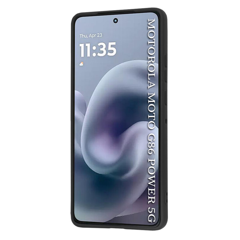 Husa silicon Motorola Moto G86 Power Techsuit SoftFlex, negru