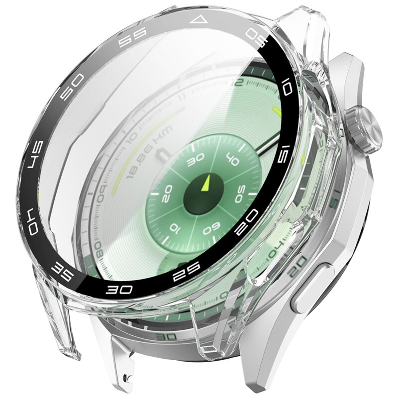[Pachet 360°] Husa + folie Huawei Watch GT 6 46mm Techsuit Defense Bezel, transparenta