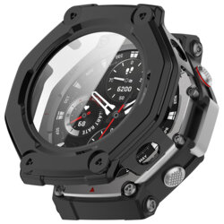 [Pachet 360°] Husa + folie Amazfit T-Rex 3 Techsuit Defense, negru mat