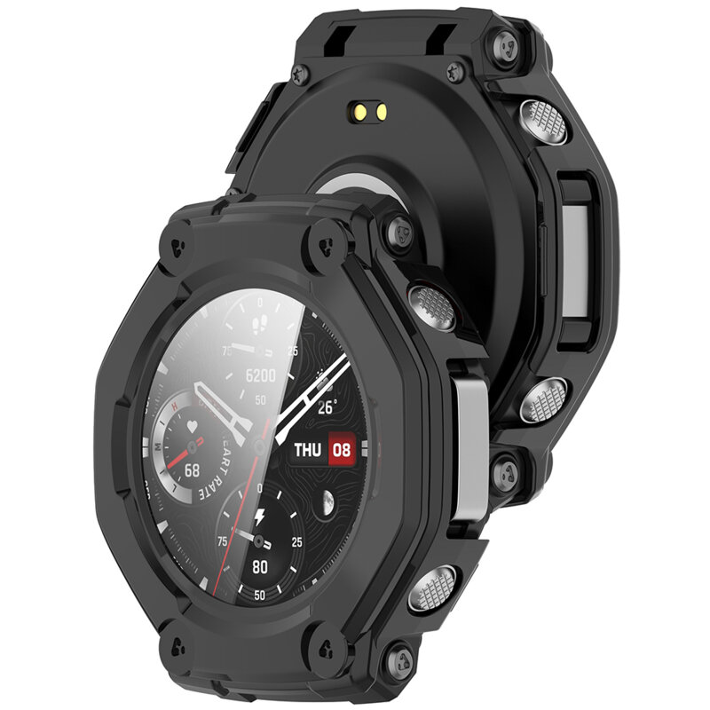 [Pachet 360°] Husa + folie Amazfit T-Rex 3 Techsuit Defense, negru