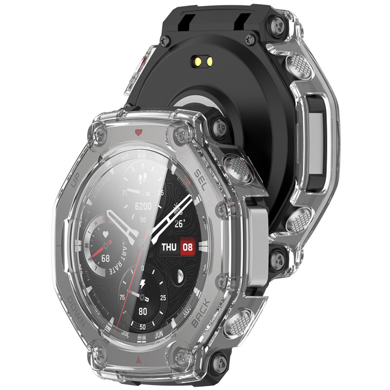 [Pachet 360°] Husa + folie Amazfit T-Rex 3 Techsuit Defense, transparenta