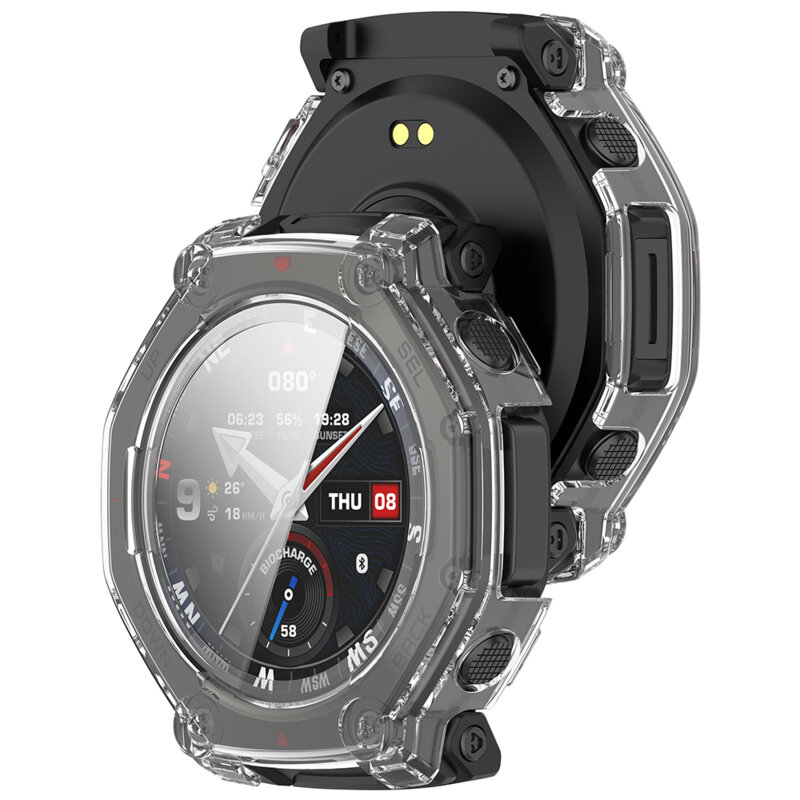 [Pachet 360°] Husa + folie Amazfit T-Rex 3 Pro Techsuit Defense, transparenta
