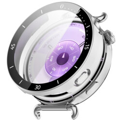 [Pachet 360°] Husa + folie Huawei Watch GT 6 41mm Techsuit Defense Bezel, gri