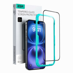 Folie sticla iPhone 16 Plus ESR Tempered Glass, negru