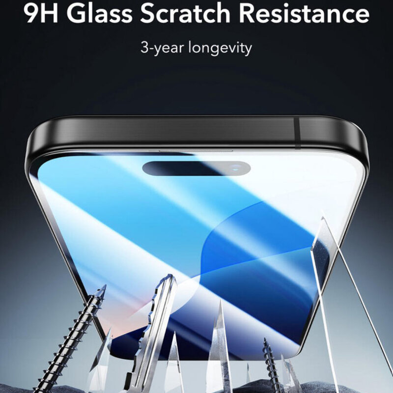 Folie sticla iPhone 16 Pro Max ESR Armorite Screen Protector, negru