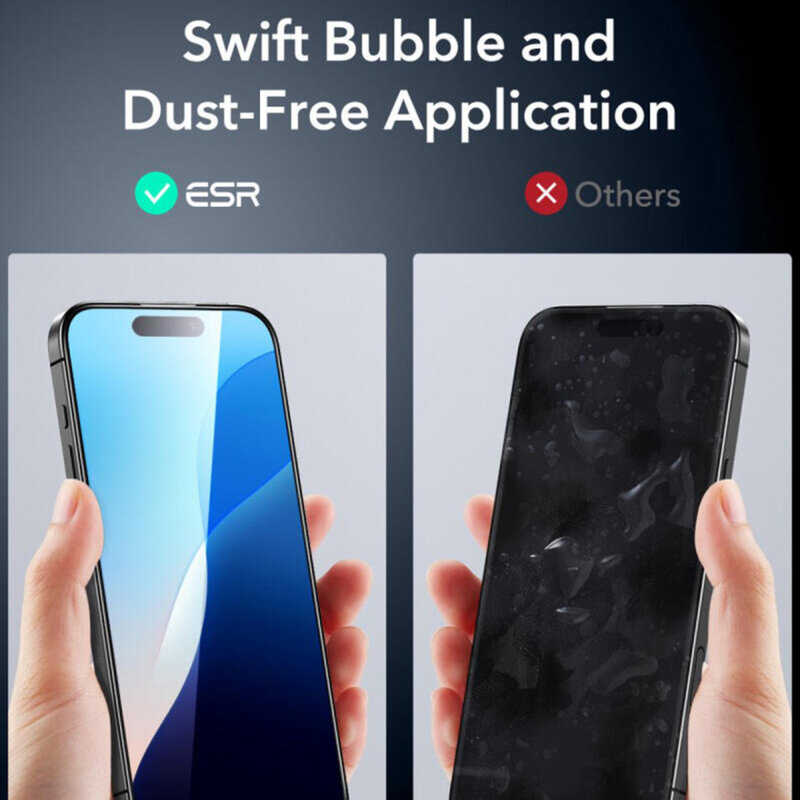 Folie sticla iPhone 16 Pro Max ESR Armorite Screen Protector, negru