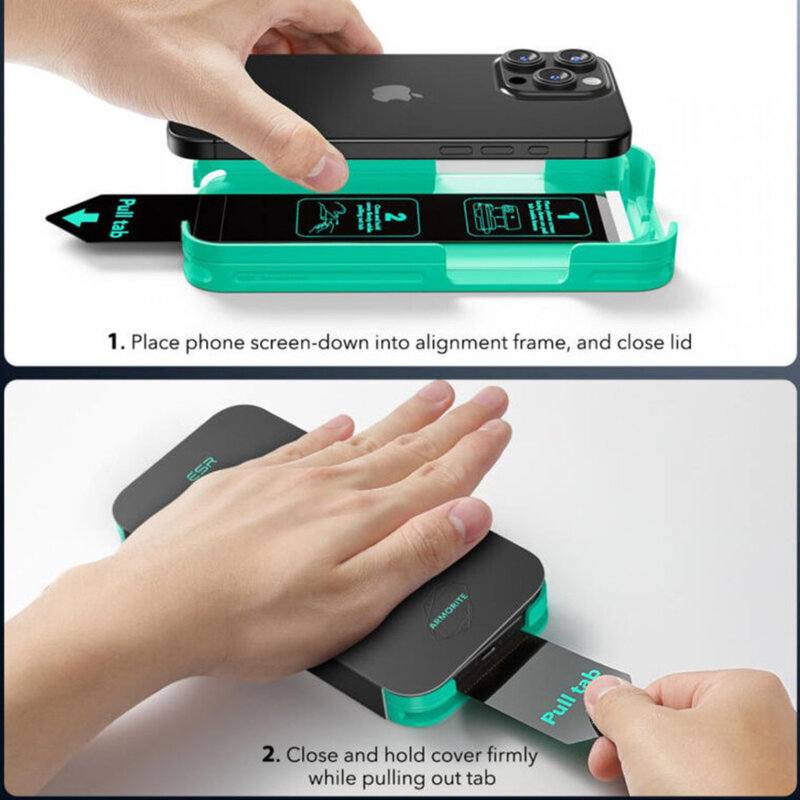 Folie sticla iPhone 16 Pro Max ESR Armorite Screen Protector, negru