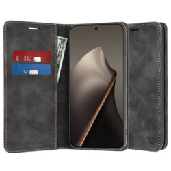 Husa piele Xiaomi 15T Techsuit Confy Cover, negru