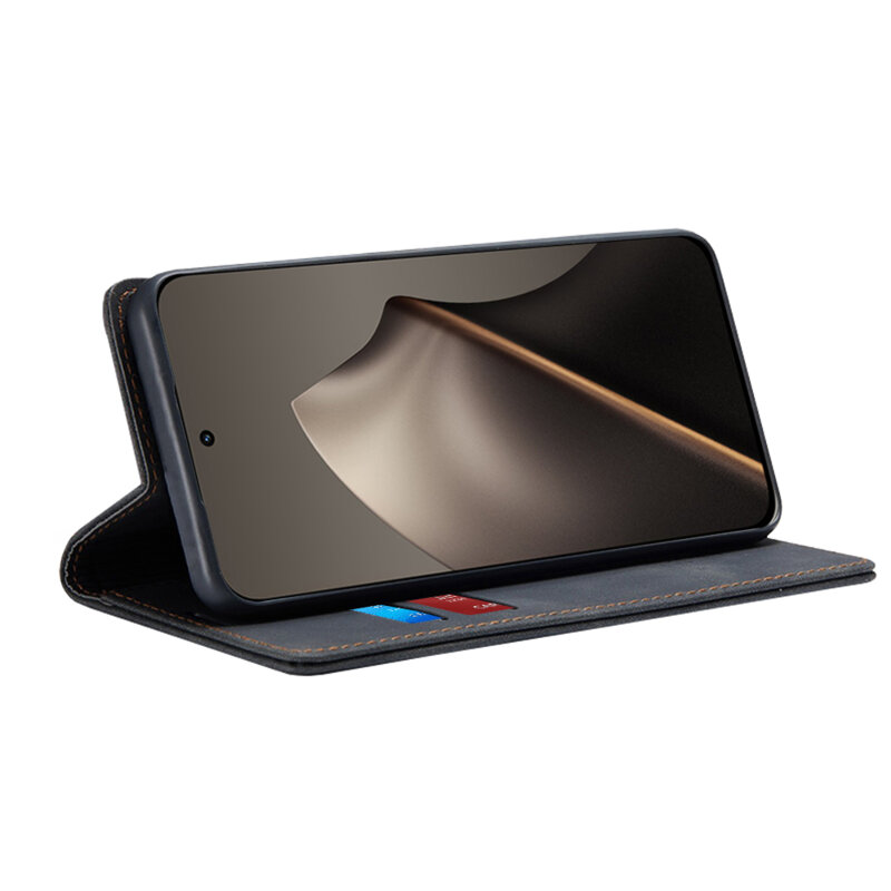 Husa piele Xiaomi 15T Techsuit Confy Cover, negru