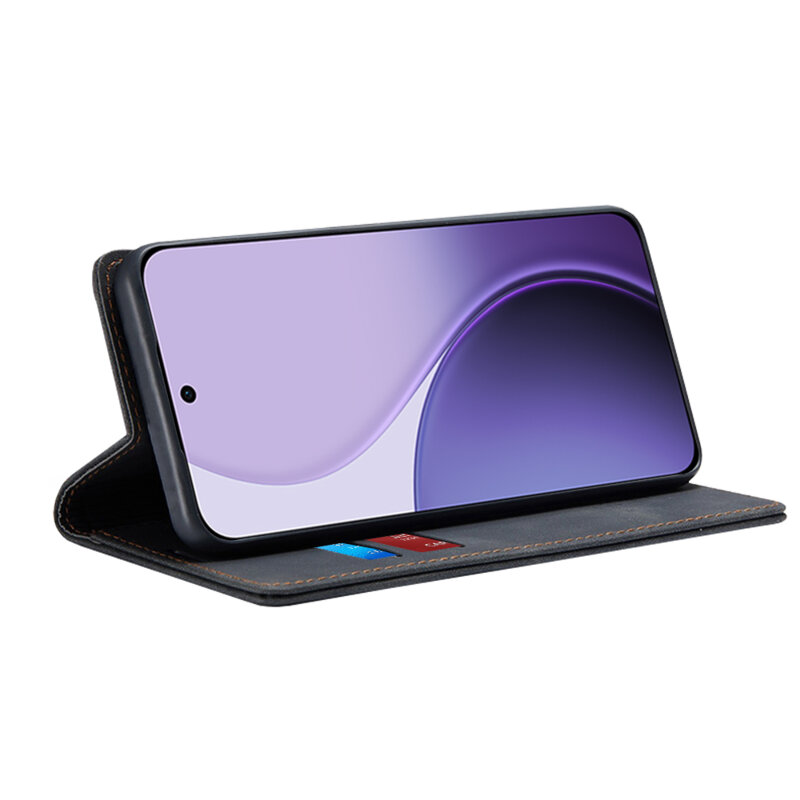 Husa piele Oppo Reno14 F Techsuit Confy Cover, negru
