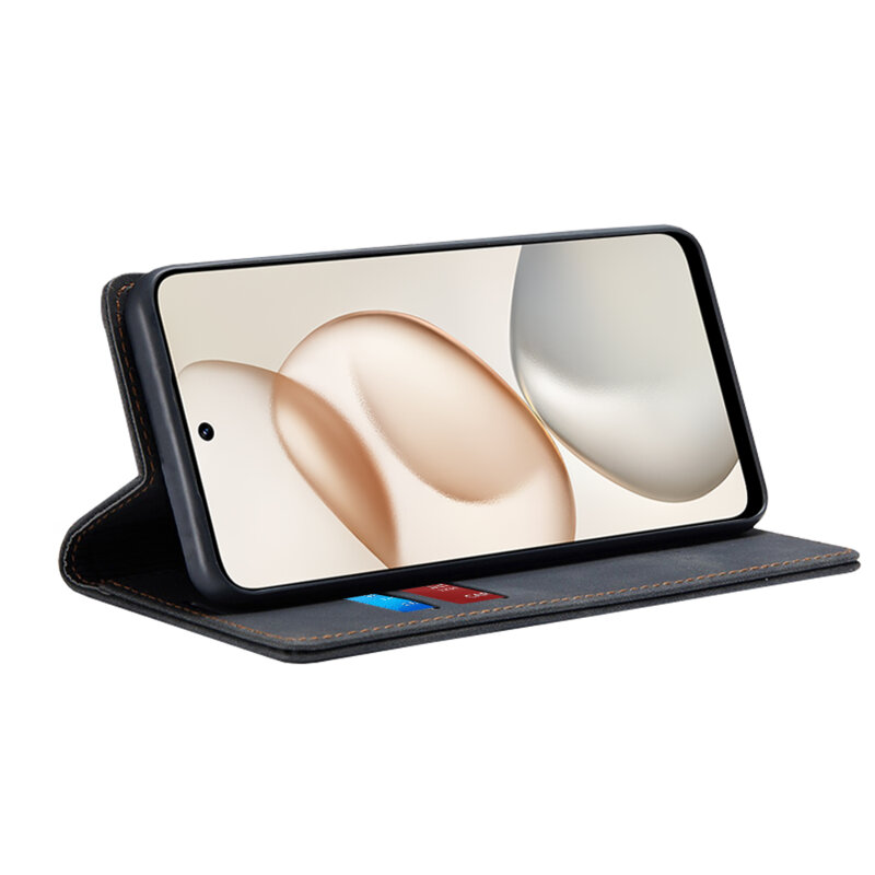 Husa piele Honor X7d 4G Techsuit Confy Cover, negru