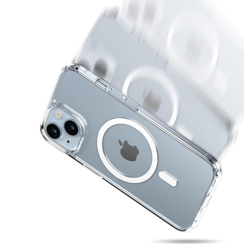 Husa iPhone 16 PanzerGlass® HardCase White MagSafe Series, transparenta