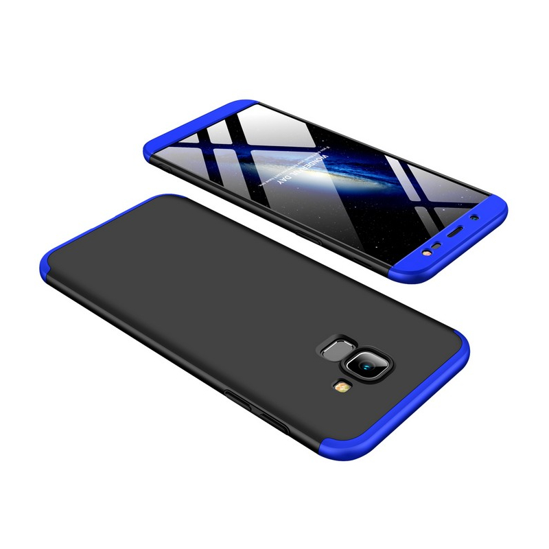 Husa Samsung Galaxy J6 2018 GKK 360 Full Cover Negru-Albastru