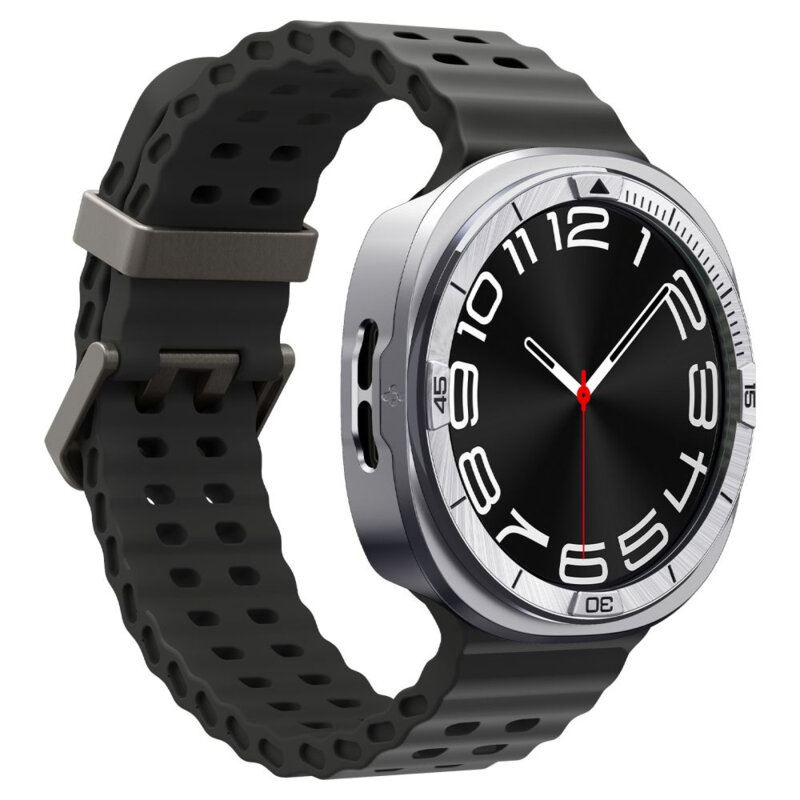 Rama protectie, bezel Samsung Galaxy Watch8 44mm Spigen, argintiu