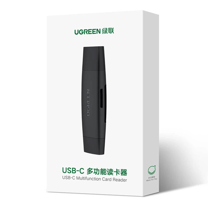 Card reader tip C/USB la SD/TF Ugreen, 5Gbps, negru, 80191