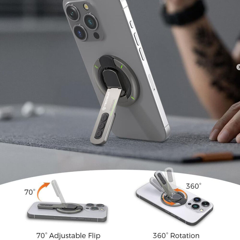 Suport MagSafe telefon 360° premium din aluminiu, Techsuit AluStandX SB1