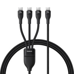 Cablu de date tip C 3in1 Baseus 100W, 1.5m, negru, P10377503111-00