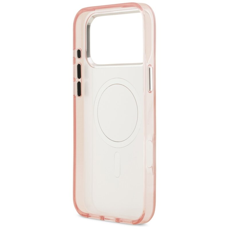 Husa iPhone 17 Pro Karl Lagerfeld IML Aquarelle Choupette & Logo MagSafe, roz, KLHMP17LHMCHAQOP