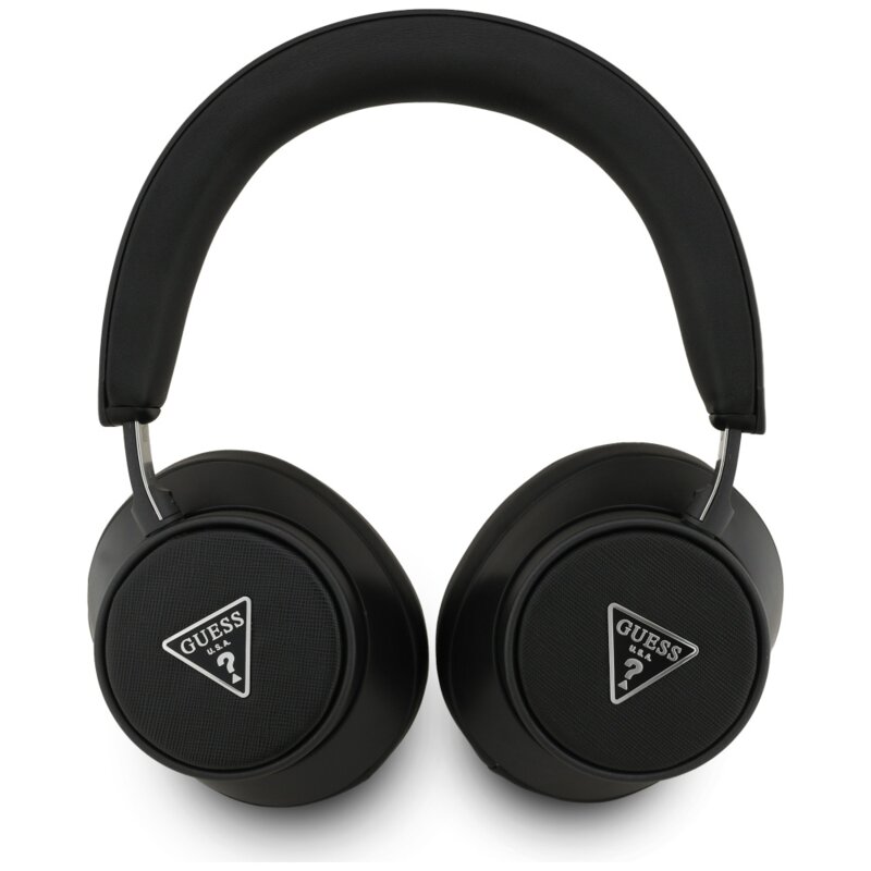 Casti bluetooth Guess Saffiano Triangle Logo, negru, GUBHC15PGMRTRK