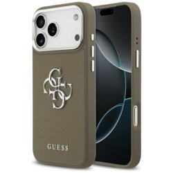 Husa originala Guess iPhone 17 Pro Max Hardcase Grained Big 4G Classic Logo, maro, GUHCP17XPG4SMCEW