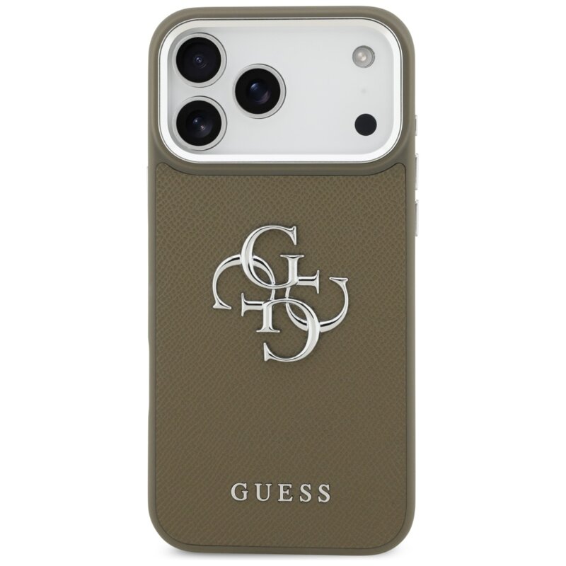 Husa originala Guess iPhone 17 Pro Max Hardcase Grained Big 4G Classic Logo, maro, GUHCP17XPG4SMCEW