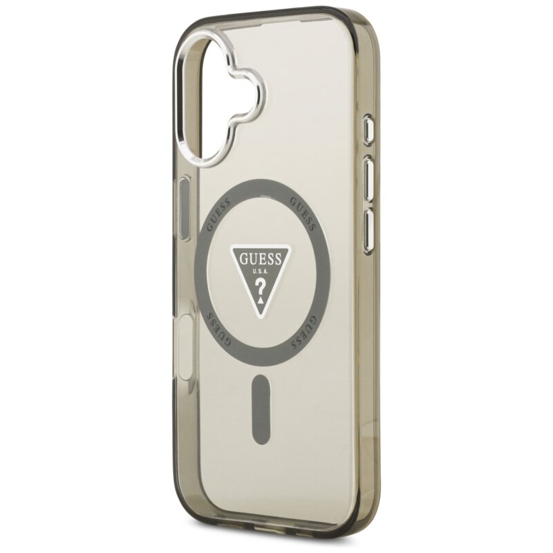 Husa iPhone 17 originala Guess IML Gradient Triangle Logo MagSafe, kaki, GUHMP17SHGTMLCGA