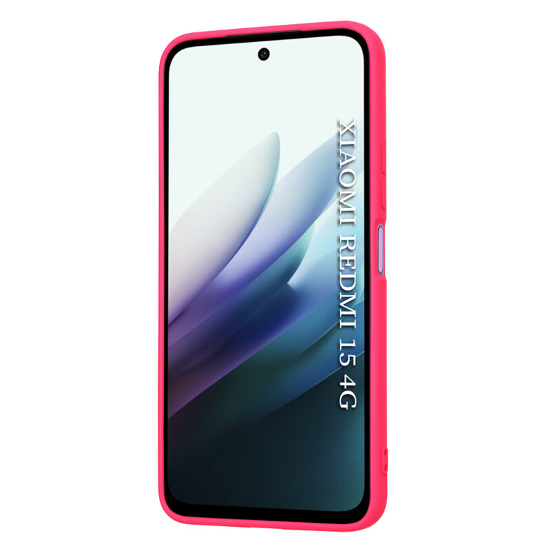 Husa silicon Xiaomi Redmi 15 4G Techsuit SoftFlex, fucsia