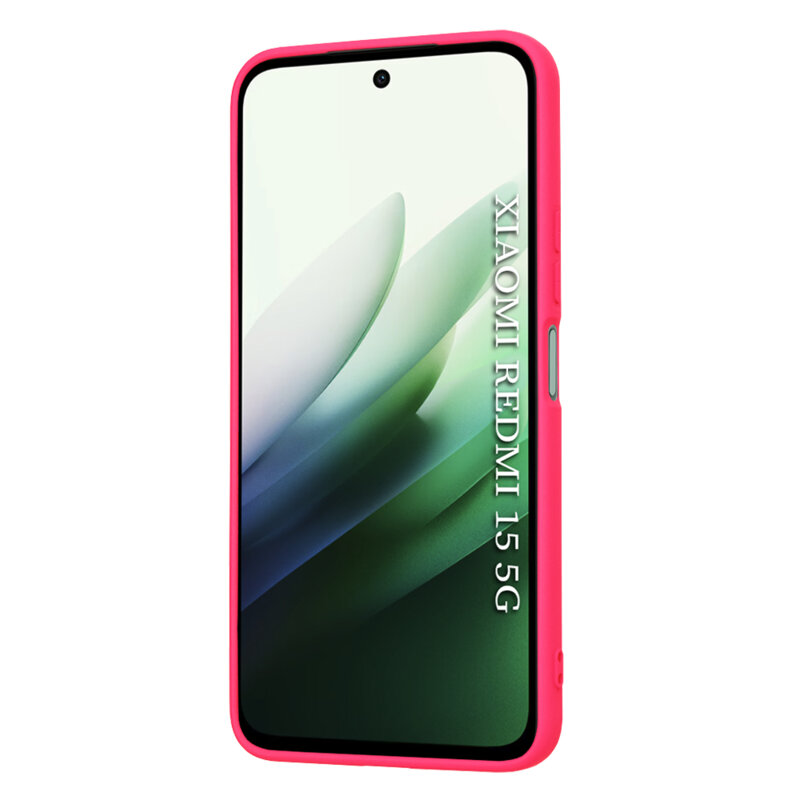 Husa silicon Xiaomi Redmi 15 5G Techsuit SoftFlex, fucsia