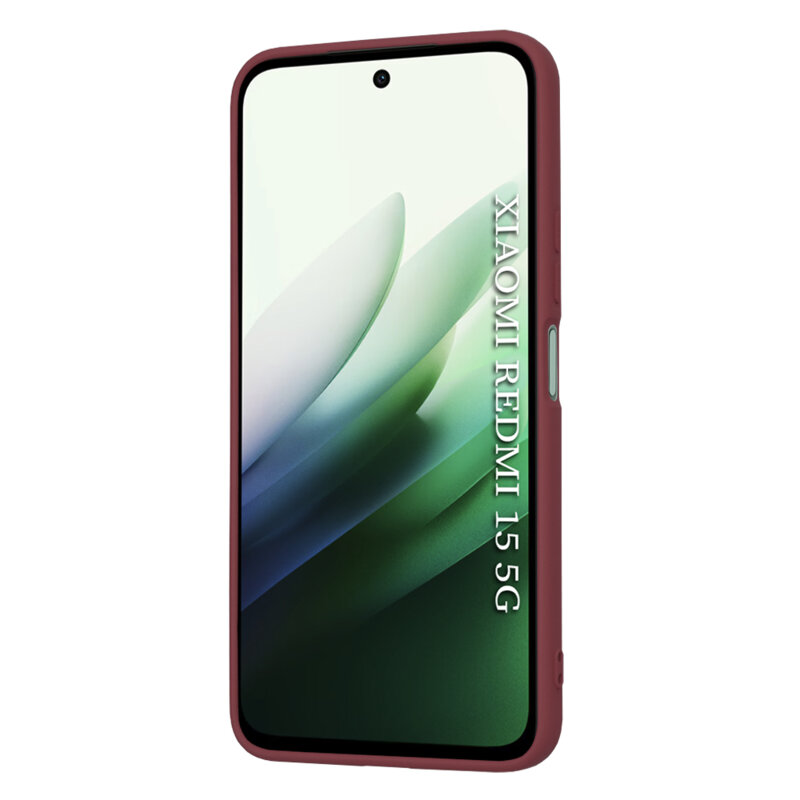 Husa silicon Xiaomi Redmi 15 5G Techsuit SoftFlex, bordo
