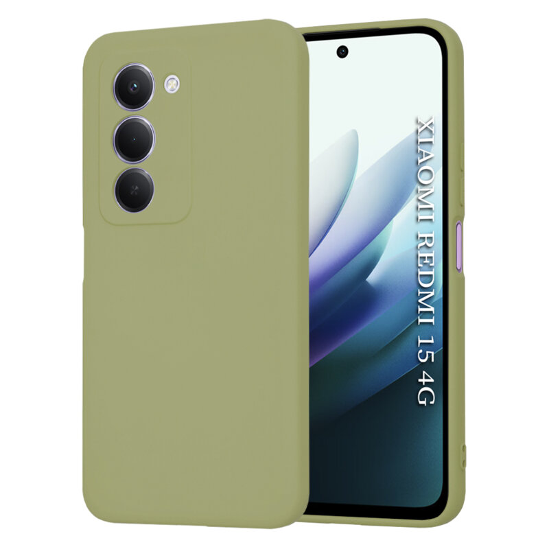 Husa silicon Xiaomi Redmi 15 4G Techsuit SoftFlex, verde