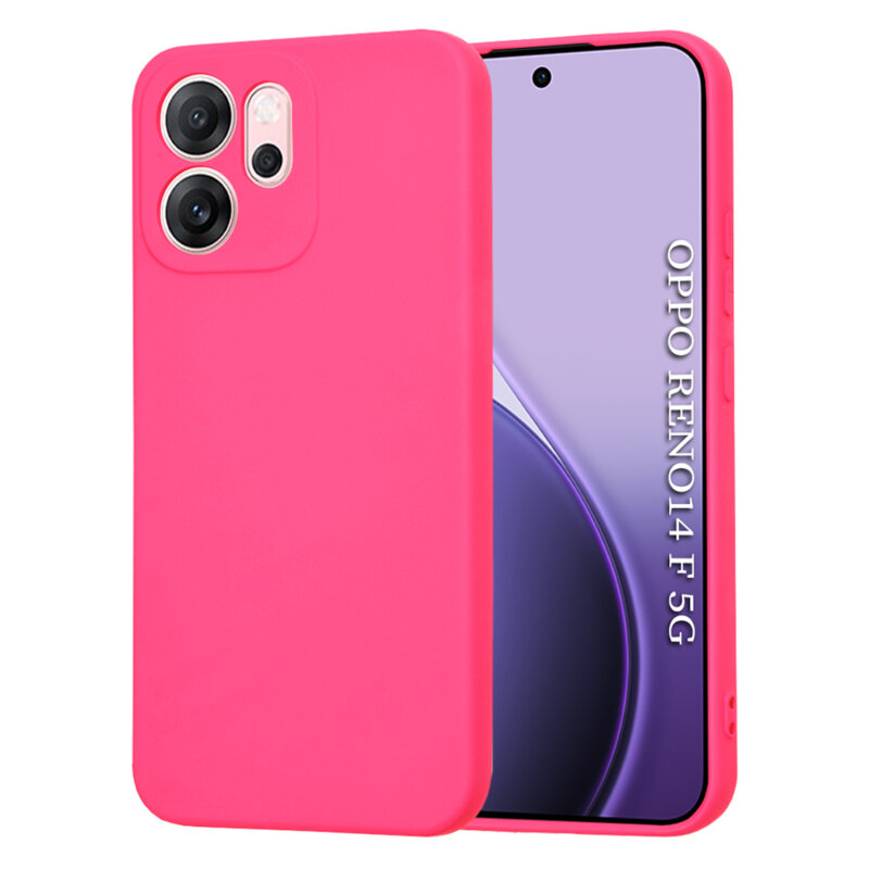 Husa silicon Oppo Reno14 F Techsuit SoftFlex, fucsia