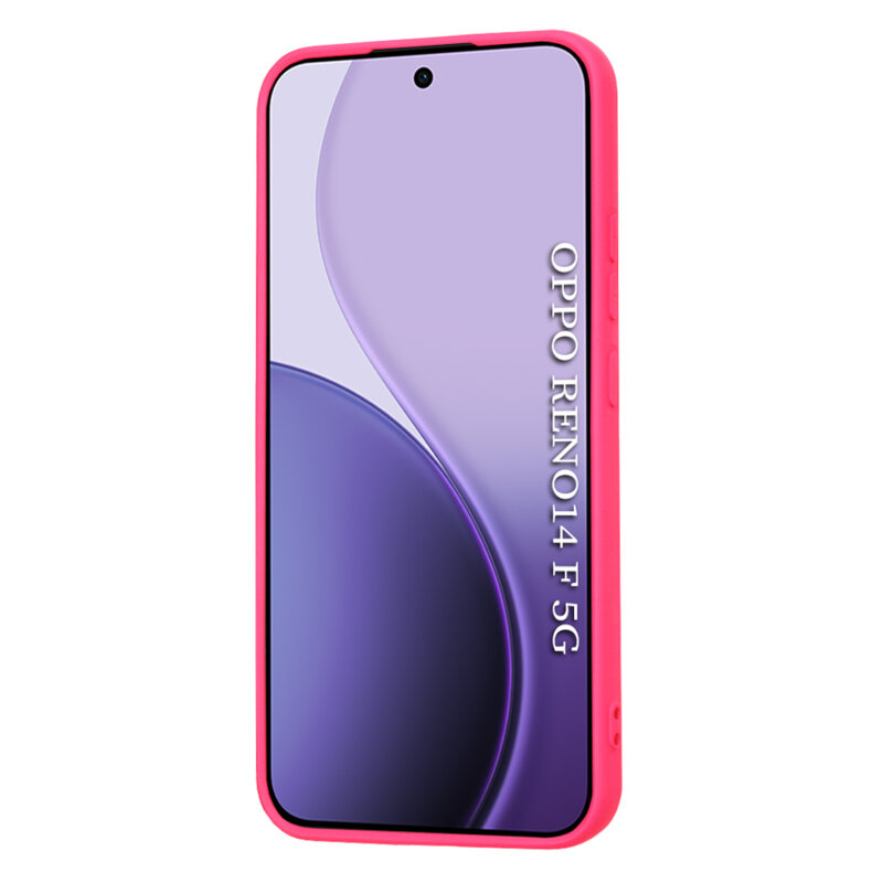Husa silicon Oppo Reno14 F Techsuit SoftFlex, fucsia