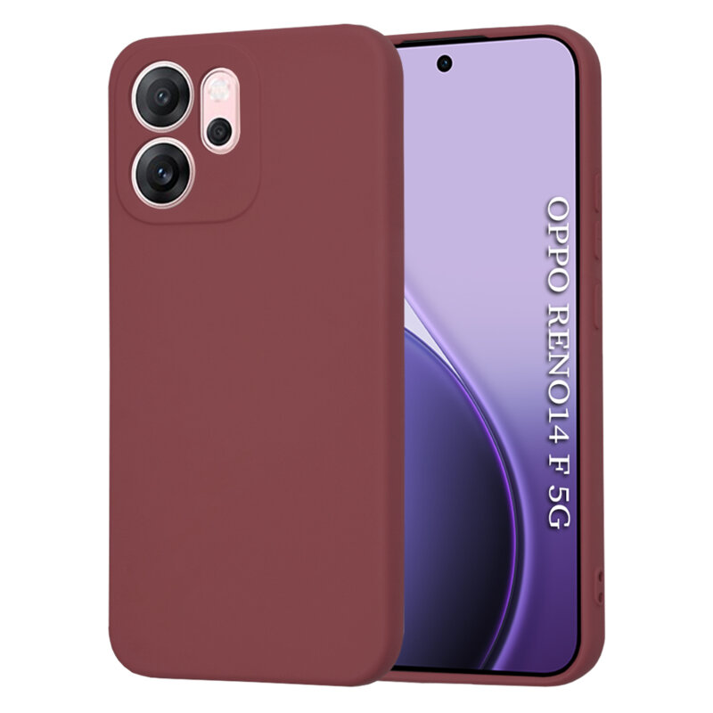 Husa silicon Oppo Reno14 F Techsuit SoftFlex, bordo