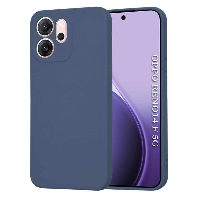 Husa silicon Oppo Reno14 F Techsuit SoftFlex, bleumarin